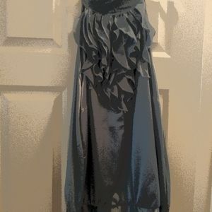 Women's Sleeveless Ashley Stewart Blue Ruffle Top 14/16